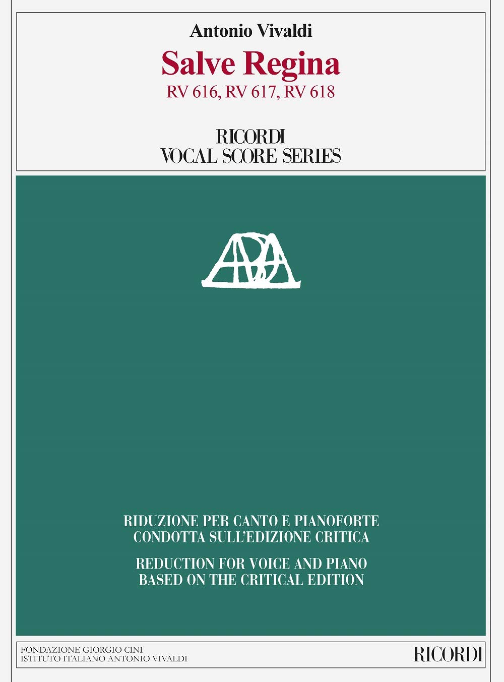 Salve Regina Rv616 Rv617 Rv618 Vocal Score Based on the Critical Edition book