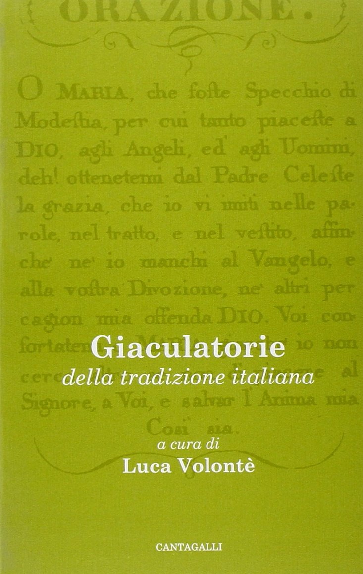 Giaculatorie della tradizione italiana book