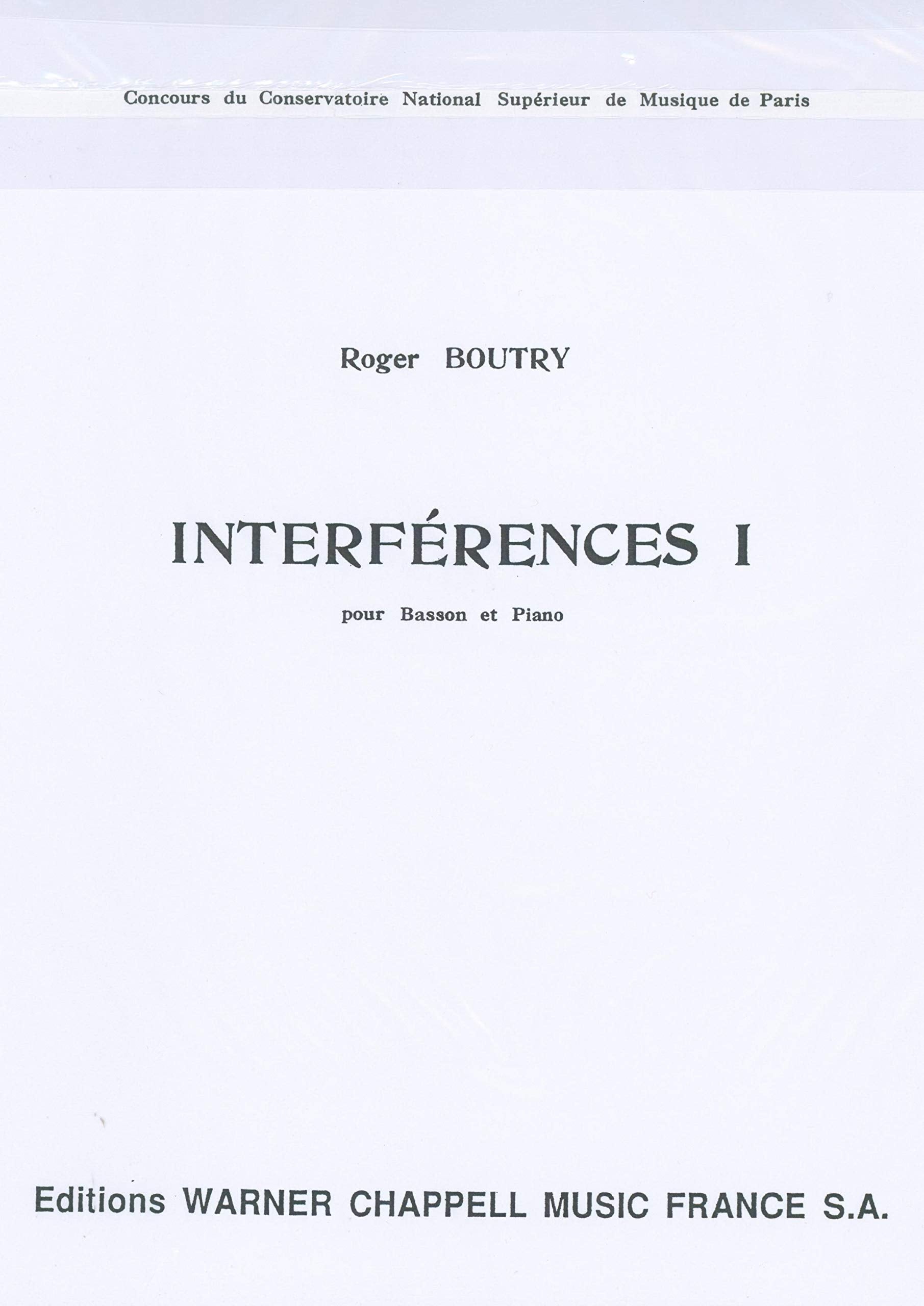 Interférences I pour Basson et Piano book