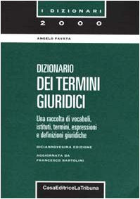 Il dizionario dei termini giuridici book