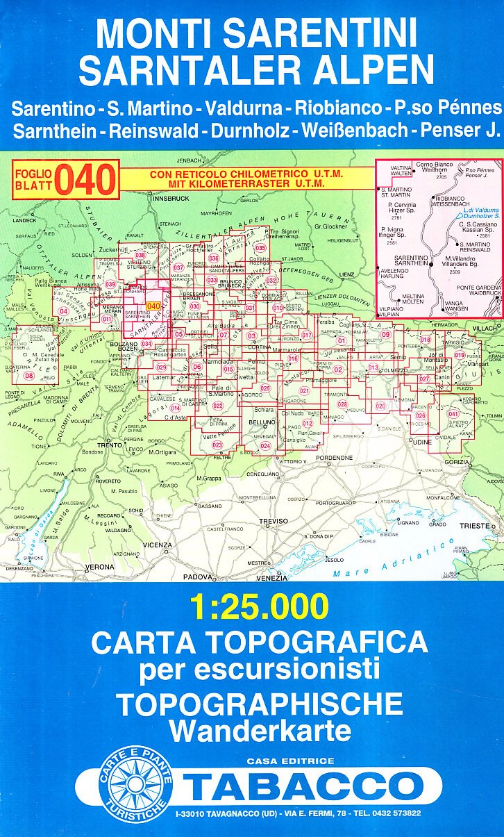 Tabacco Wandern 1 : 25 000 Sarntaler Alpen Leisure, Home & Garden