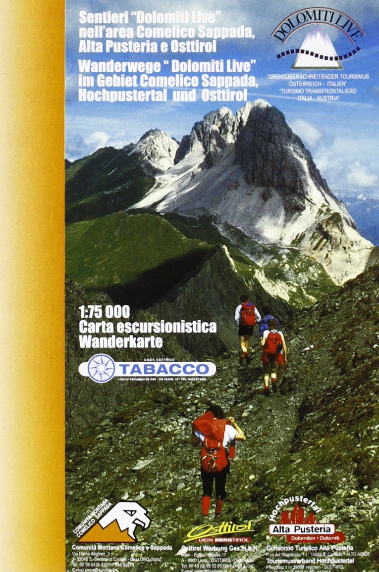 Tabacco Wandern 1 : 75 000 "Dolomiti Live" im Gebiet Comelico Sappada, Hochpustertal und Osttirol. Leisure, Home & Garden