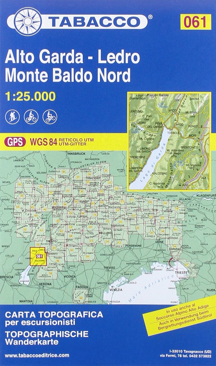 Tabacco Wandern 1 : 25 000 Riva del Garda - Ledro - Monte Baldo Nord Leisure, Home & Garden