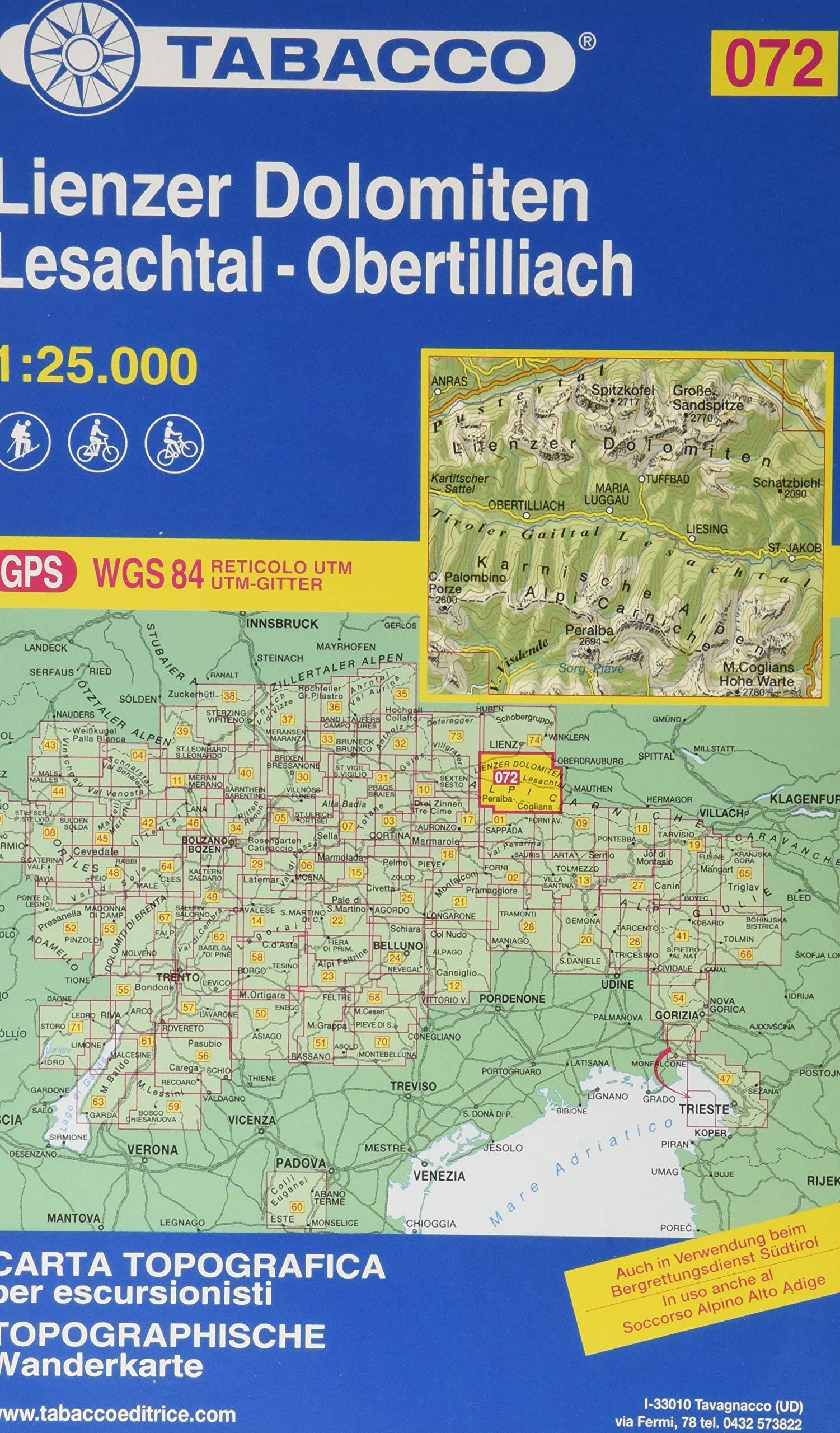Wanderkarte 72 Lienzer Dolomiten -Lesachtal-Obertillach-Lienz: 1:25000 (Carte topografiche per escursionisti, Band 72) Leisure, Home & Garden