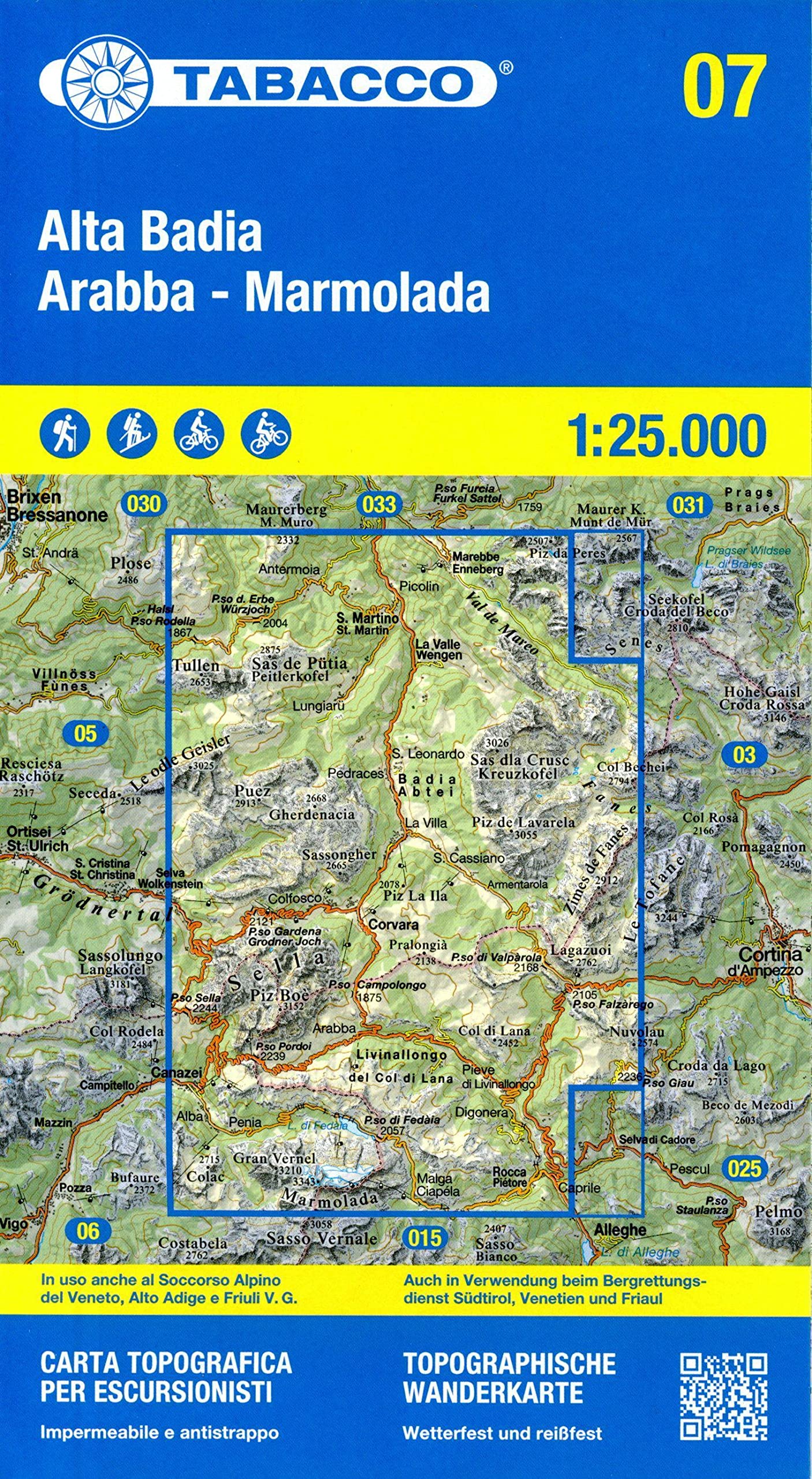 07 Alta Badia - Arabba Marmolada: 1:25000 (Carte topografiche per escursionisti, Band 7) Leisure, Home & Garden