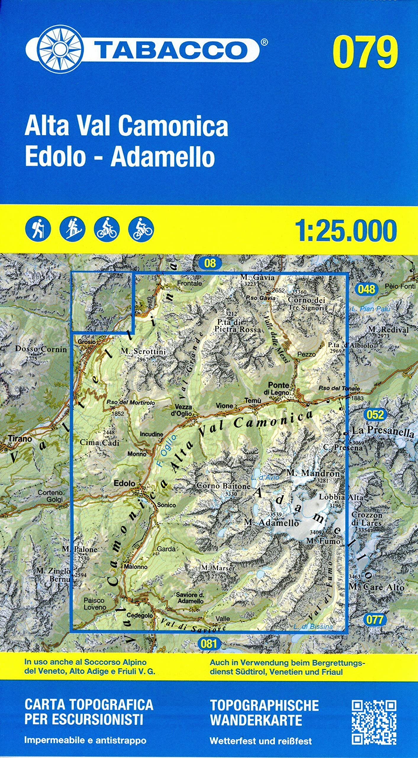 Alta Val Camonica - Edolo - Adamello 1:25. 000 (Carte topografiche per escursionisti, Band 79) Leisure, Home & Garden