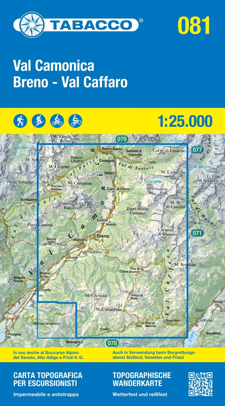 81 Val Camonica Breno - Val Caffaro: 1:25000 (Carte topografiche per escursionisti, Band 81) Leisure, Home & Garden