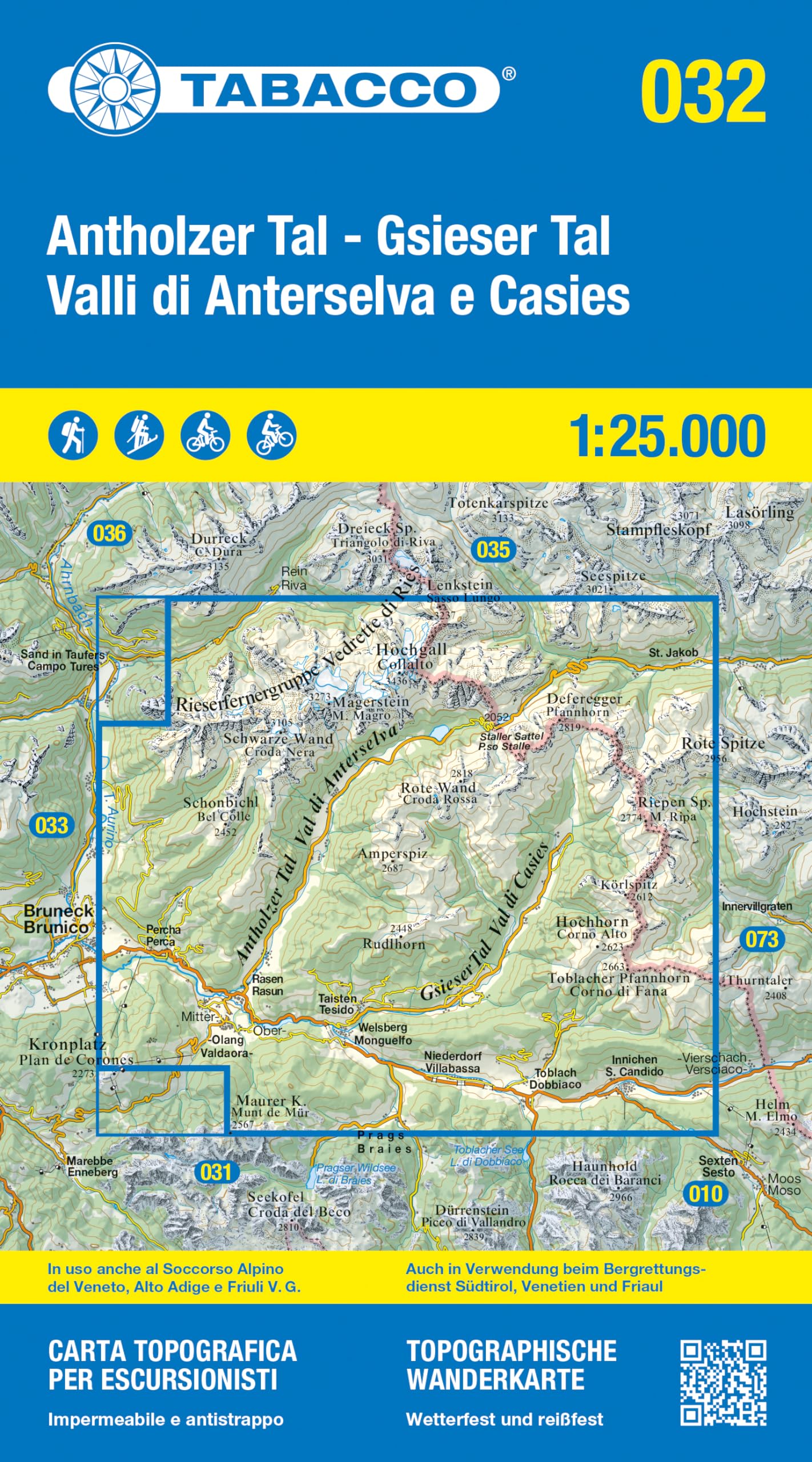 32 Antholzer Tal: Tabacco Wanderkarte 1:25000 (Carta topografica in scala 1:25.000, Band 32) Leisure, Home & Garden