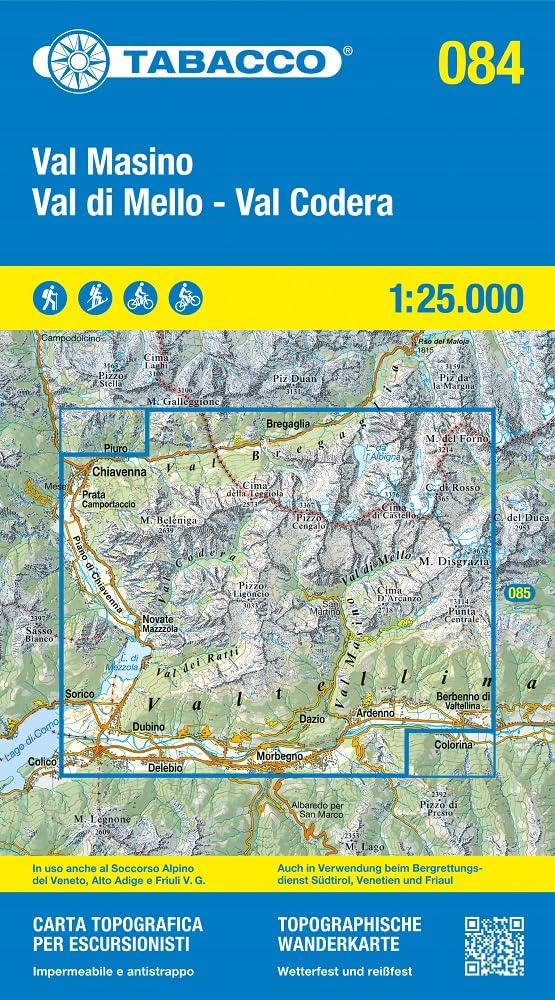 Val Masino-Val di Mell Val Codera: Tabacco Wanderkarte 1:25000 Leisure, Home & Garden