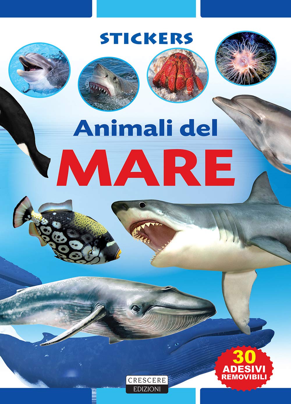 Animali del mare. Con 30 adesivi removibili book