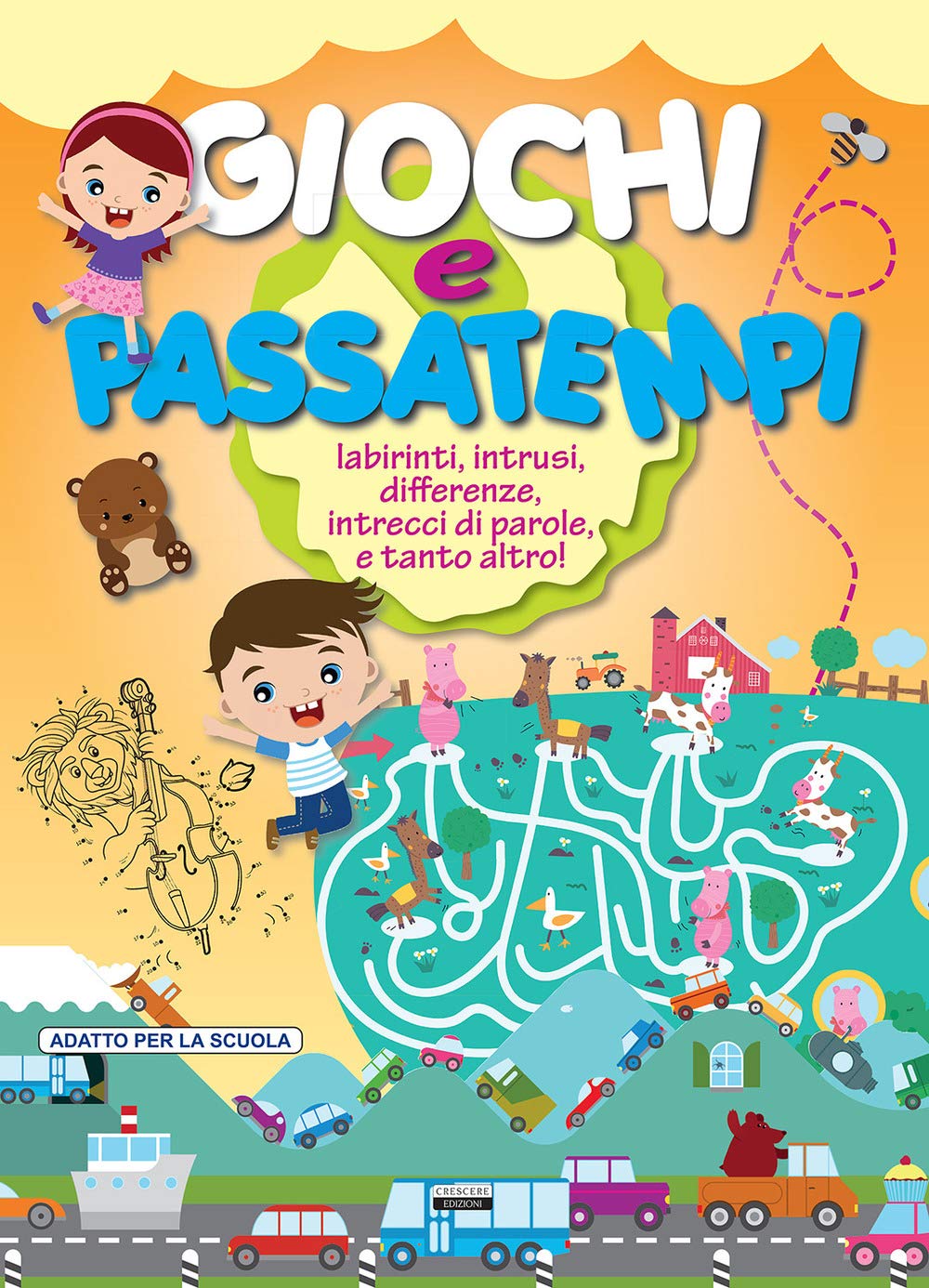 Giochi e passatempi. Labirinti, intrusi, differenze, intrecci di parole e tanto altro! Arancione book