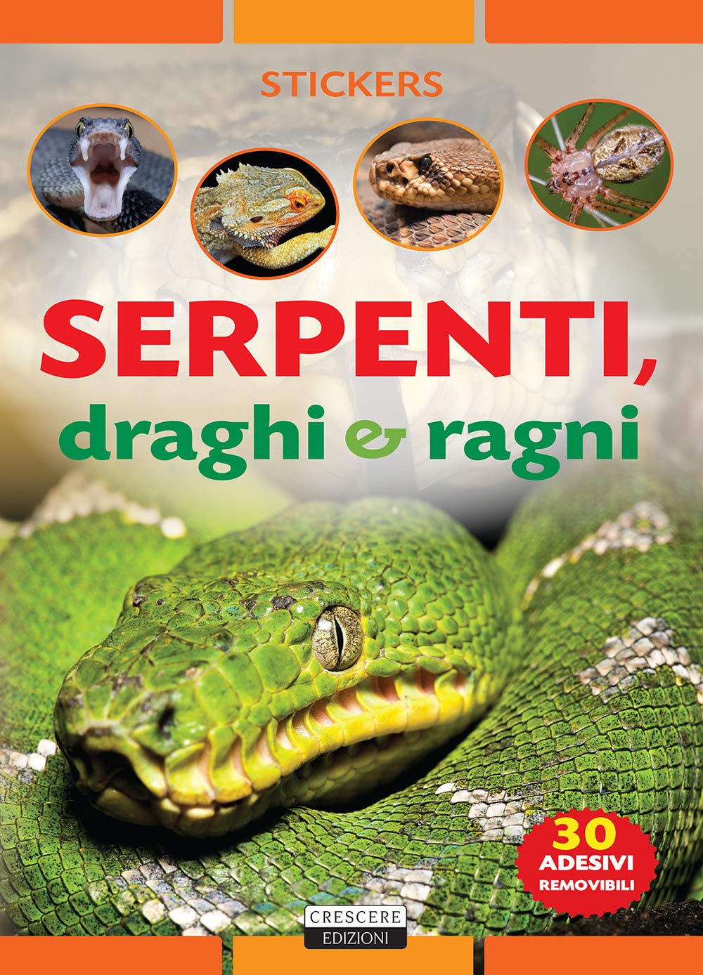 Serpenti, draghi e ragni. Con 30 adesivi removibili. Ediz. illustrata (Stickers) Tiptoi & Games
