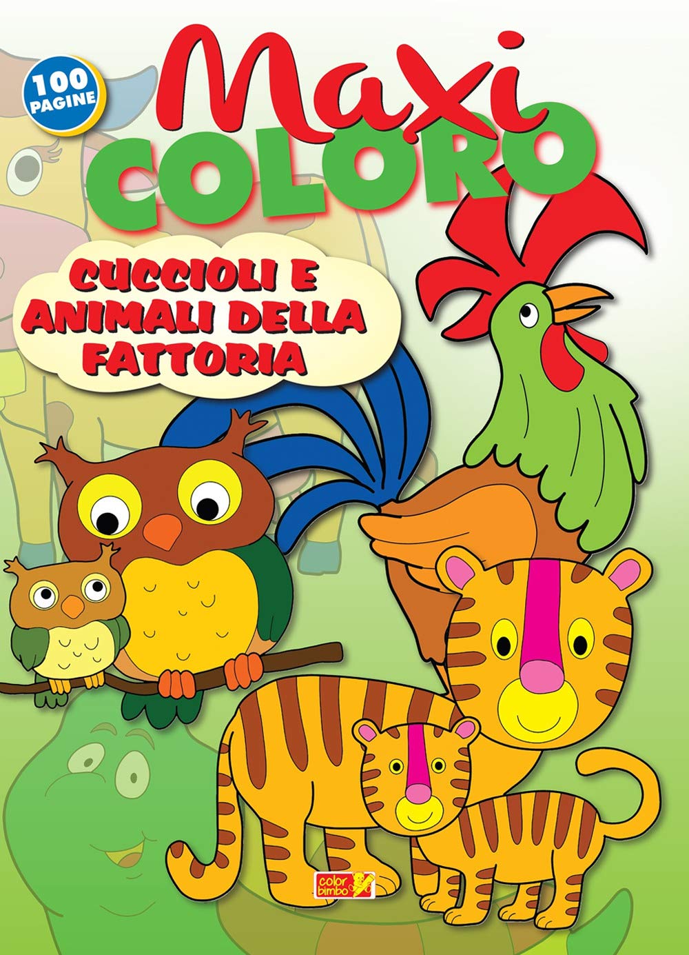 Maxi coloro: cuccioli e animali della fattoria book