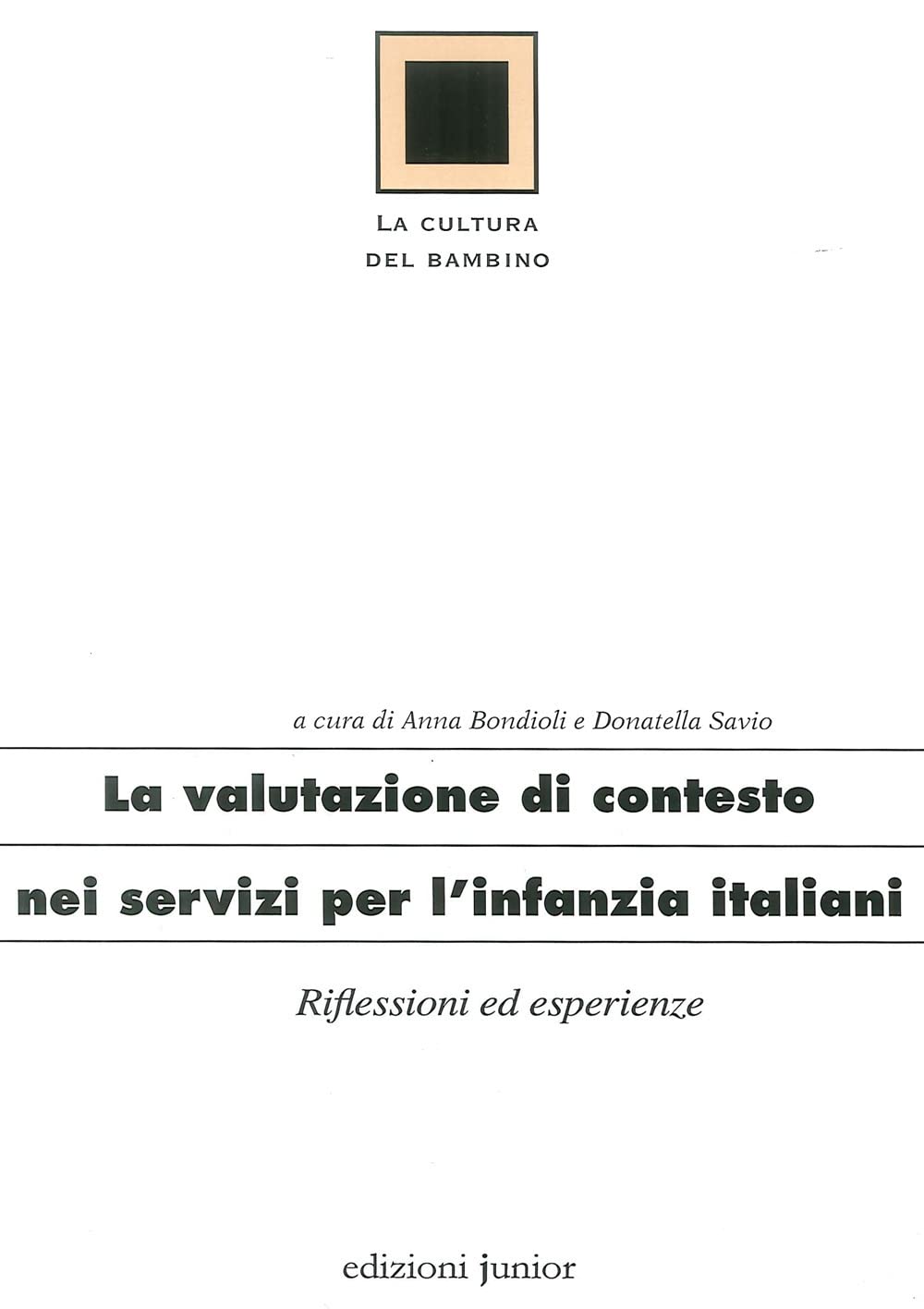 Valutazione di contesto nei servizi per l'infanzia book