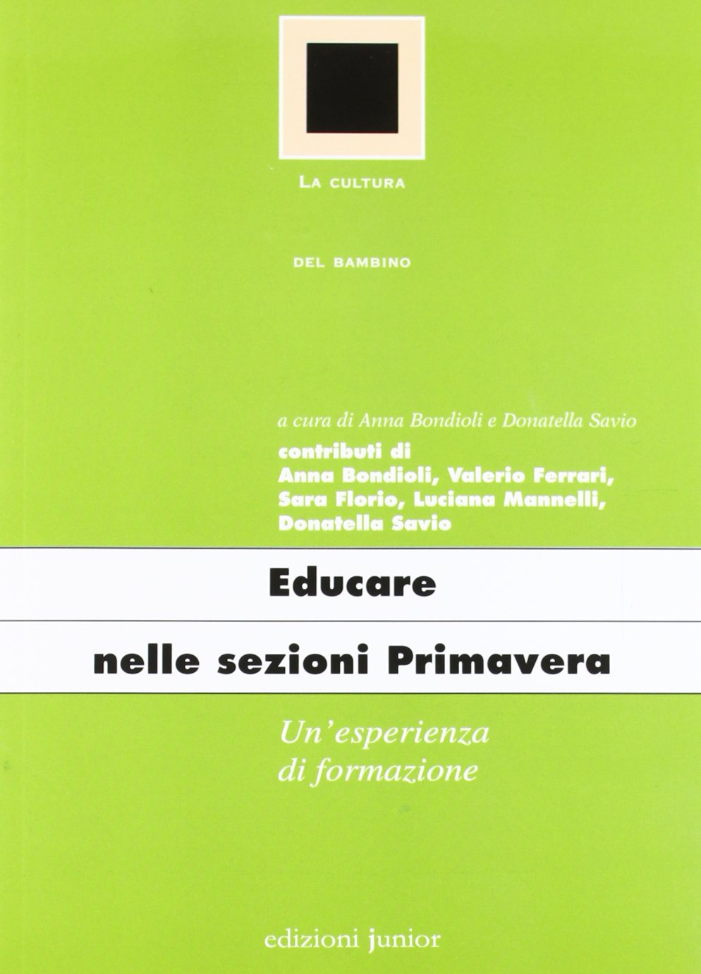 Educare nelle sezioni primavera. Un'esperienza di formazione book