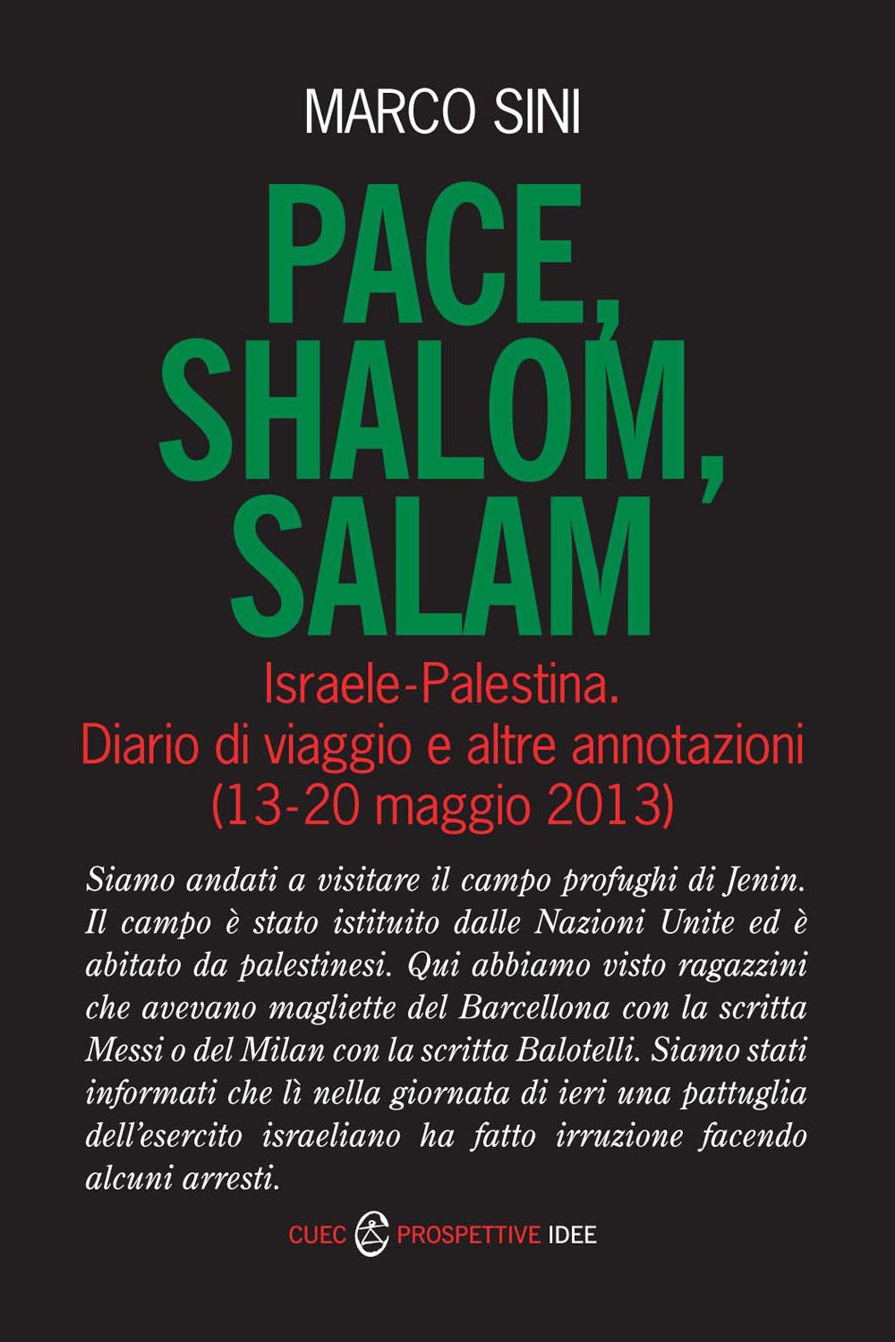 Pace, shalom, salam. Israele-Palestrina. Diario di viaggio e altre annotazioni (13-20 maggio 2013) book