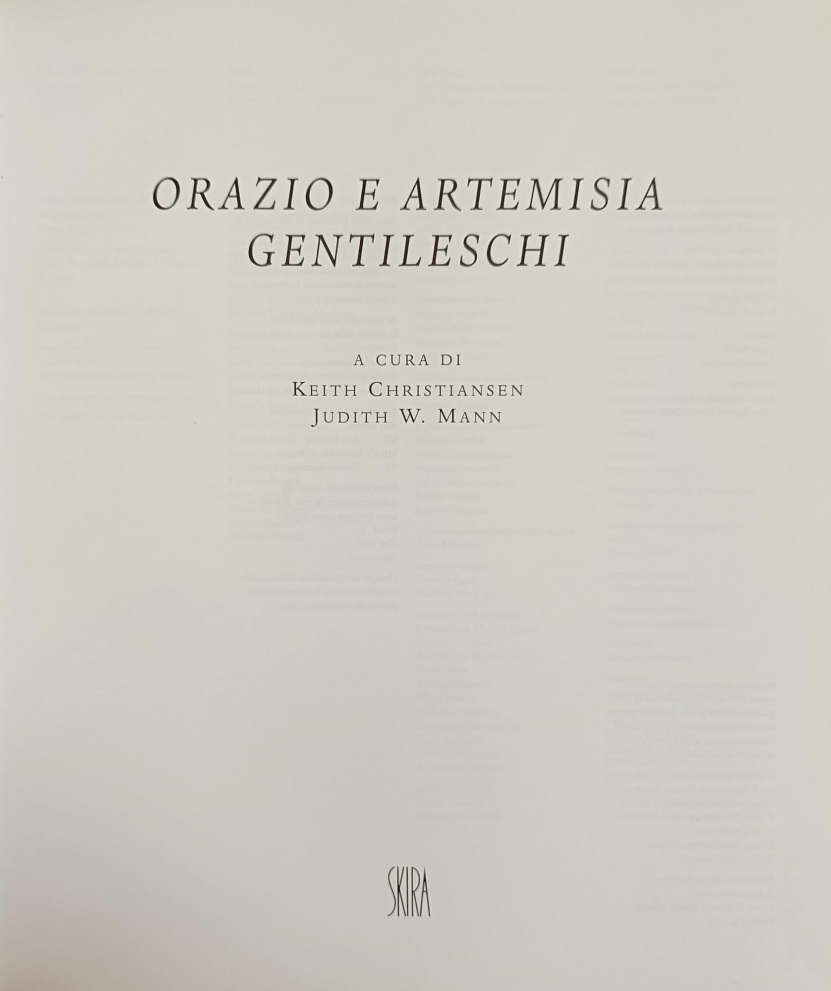 ORAZIO E ARTEMISIA GENTILESCHI Books