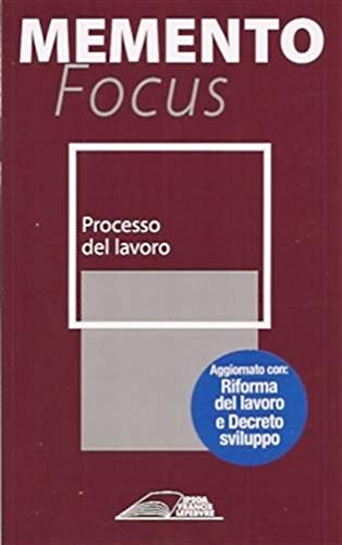Product Image: Mememnto Focus. Processo del lavoro