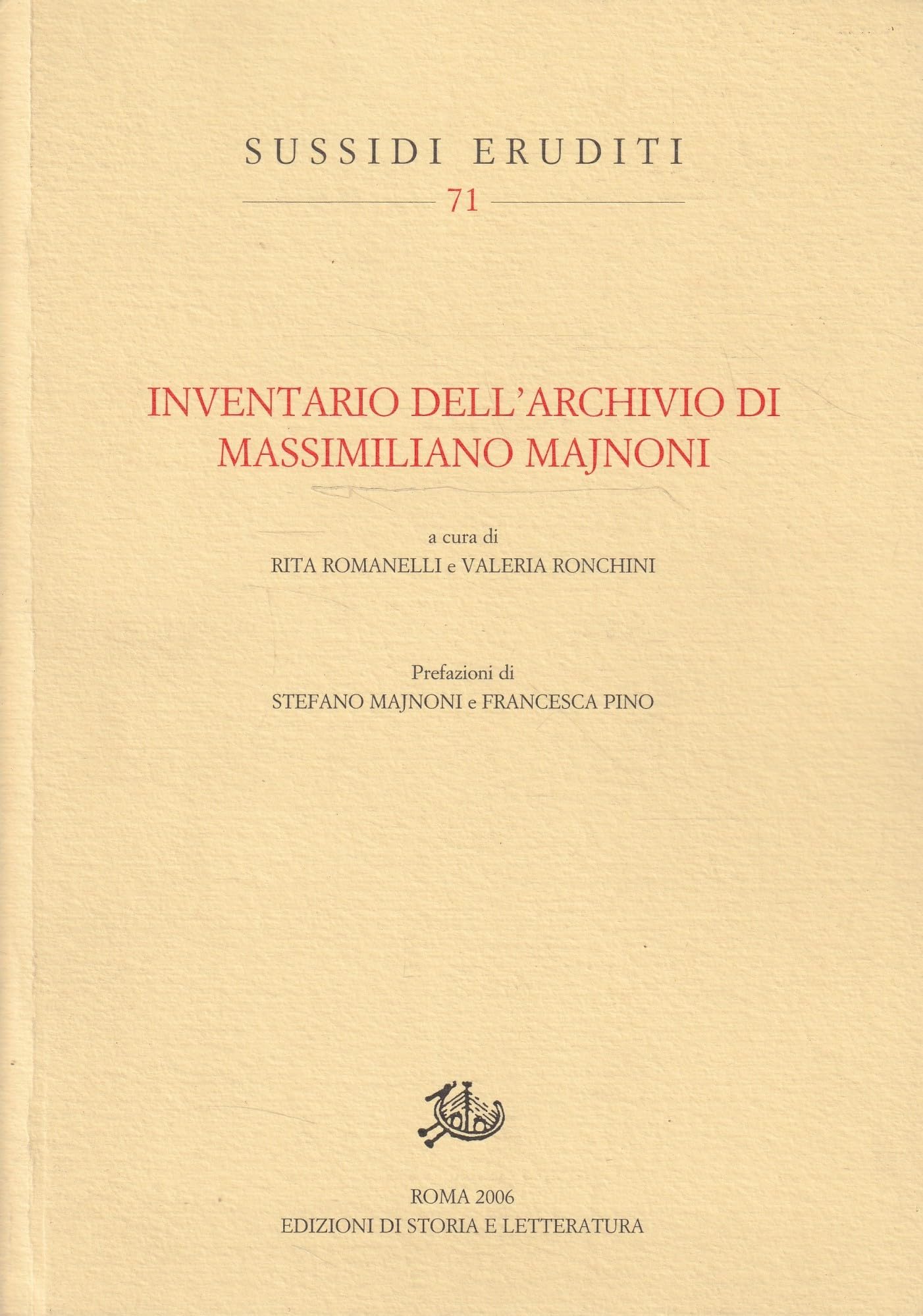 Inventario dell'archivio di Massimiliano Majnoni book
