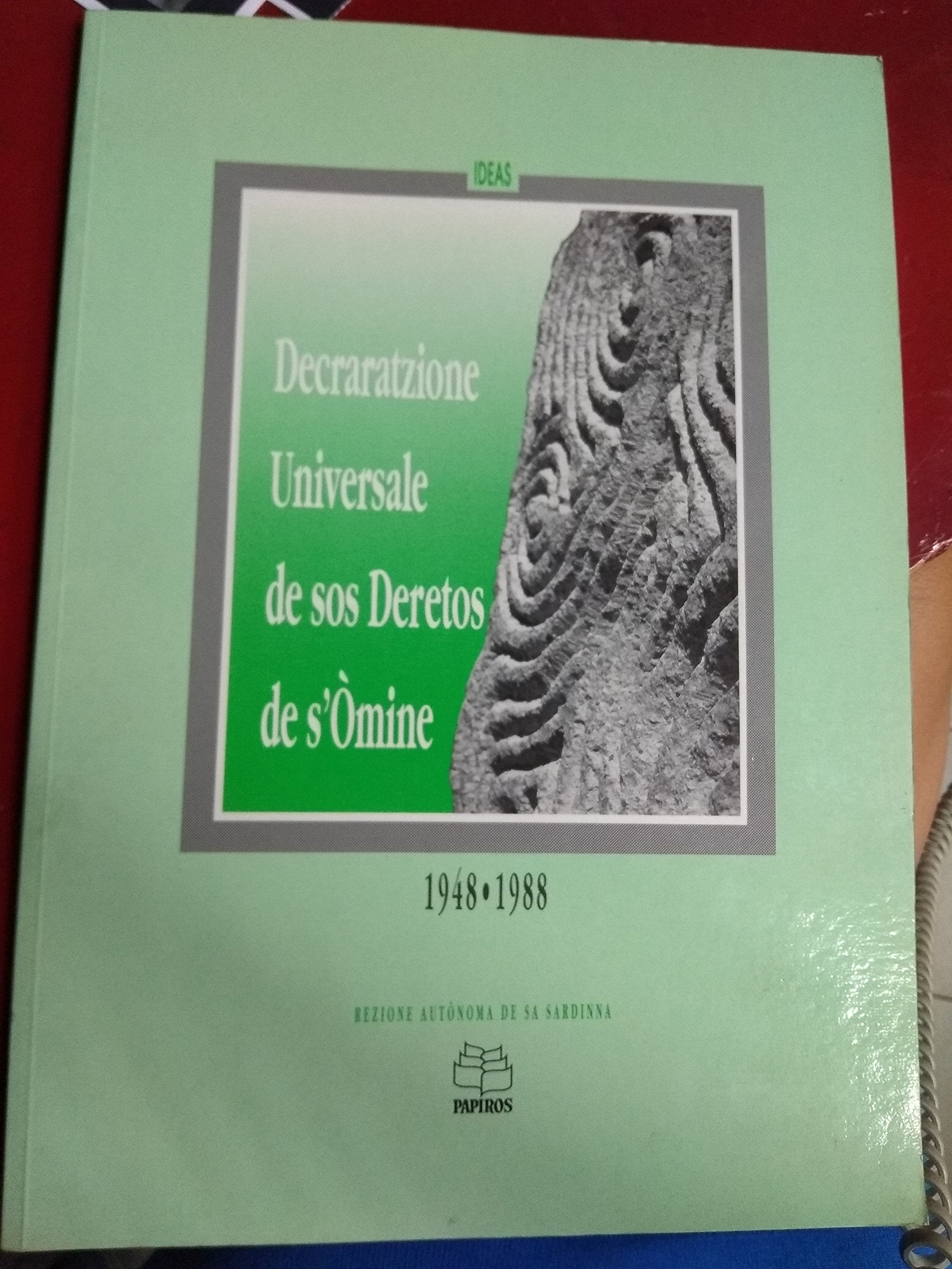 Decraratzione universale de sos deretos de s'omine book
