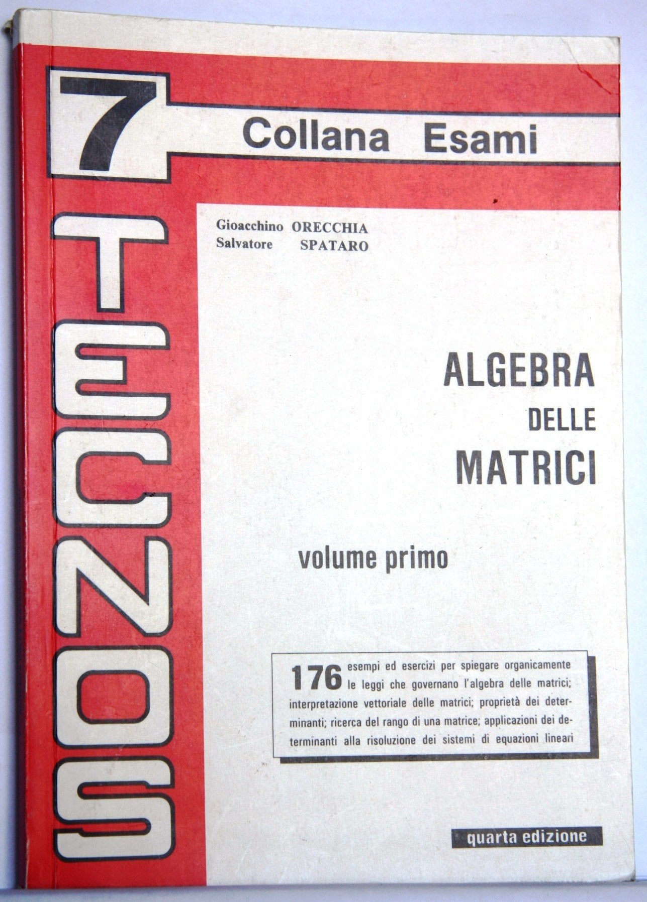 Algebra delle matrici (Vol. 1) (Esami) Mathematics