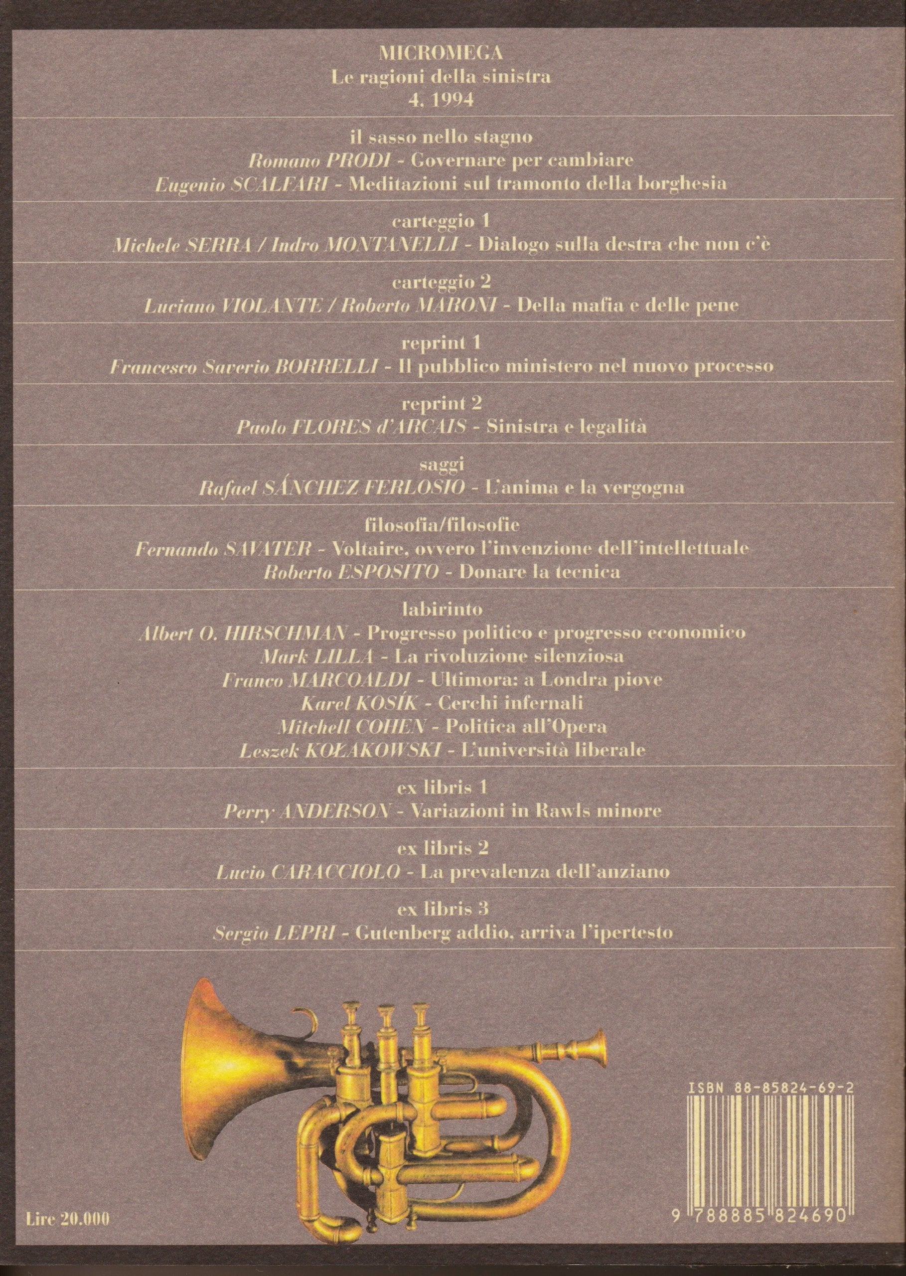 MicroMega 4/94 - Le Ragioni della sinistra book
