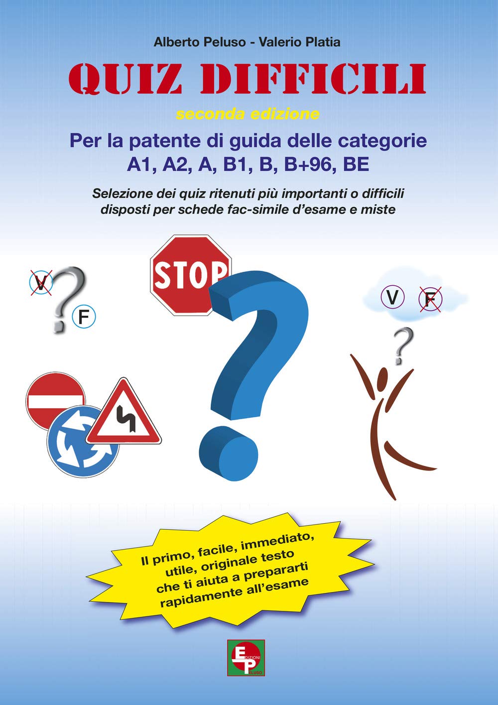 Quiz difficili per la patente di guida delle categorie A1, A2, A, B1, B, B+96, BE. Selezione dei quiz ritenuti più importanti o difficili... book