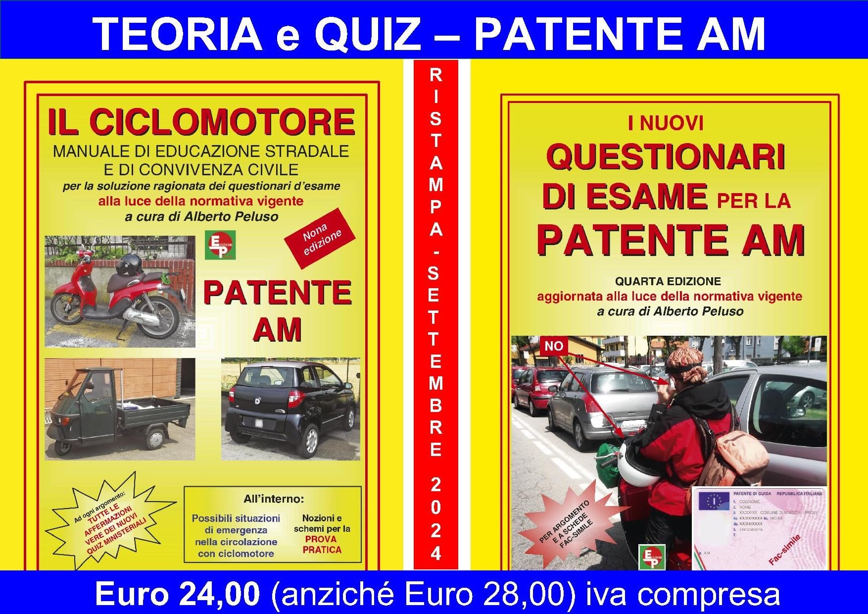 Patente AM. Il ciclomotore. Manuale di educazione stradale e di convivenza civile per la soluzione ragionata dei questionari d'esame-I nuovi questionari di esame per la patente AM book