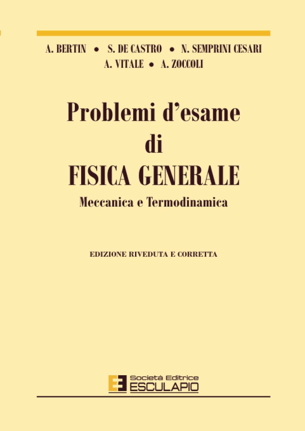 Problemi d'esame di fisica generale, meccanica e termodinamica book