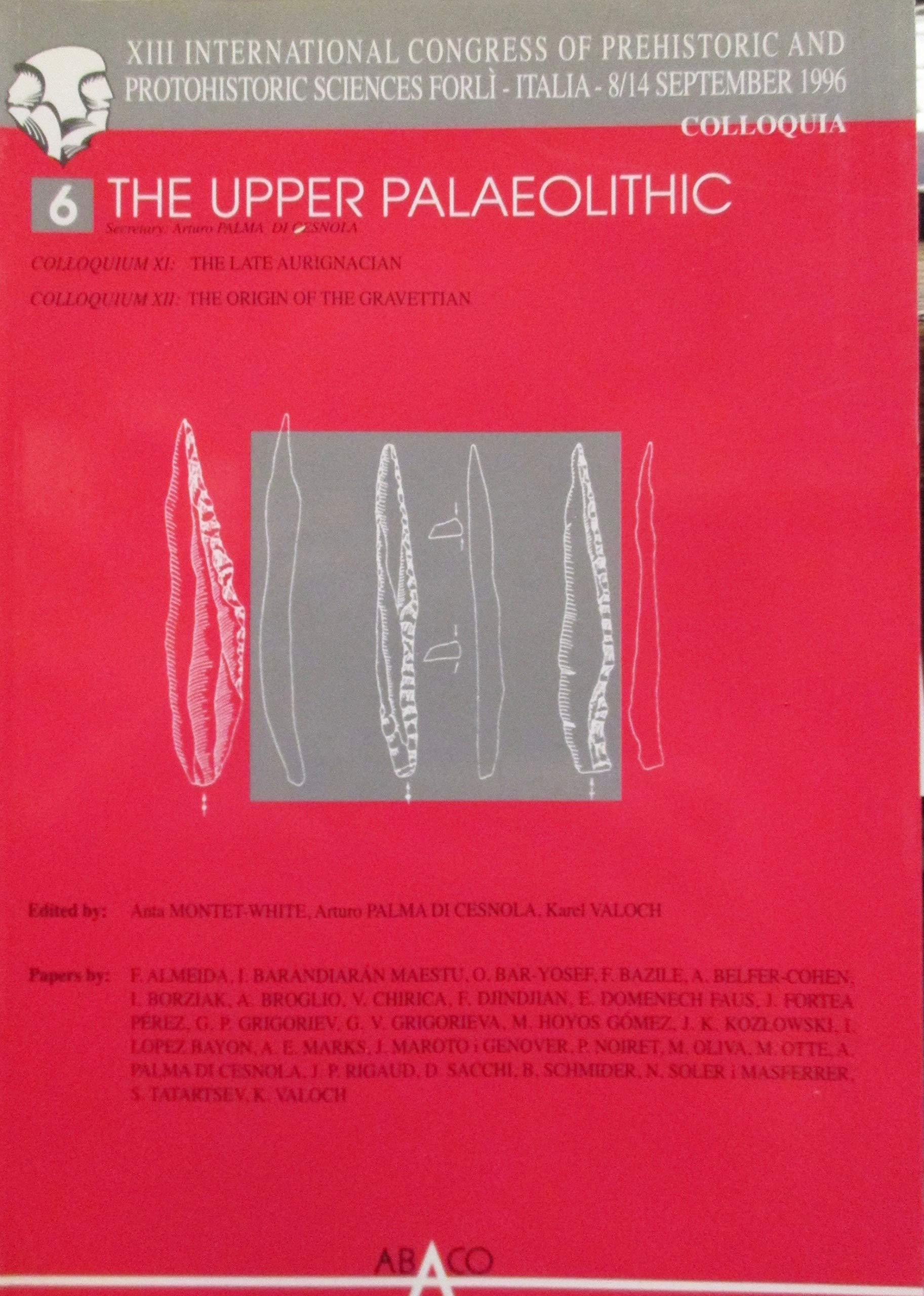 The colloquia of the 13th International congress of prehistoric and protohistoric sciences. The upper palaeolithic (Vol. 6) (Colloquia 13° Congresso UISPP) Social Sciences