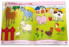 Colorando si gioca. Animali della fattoria book