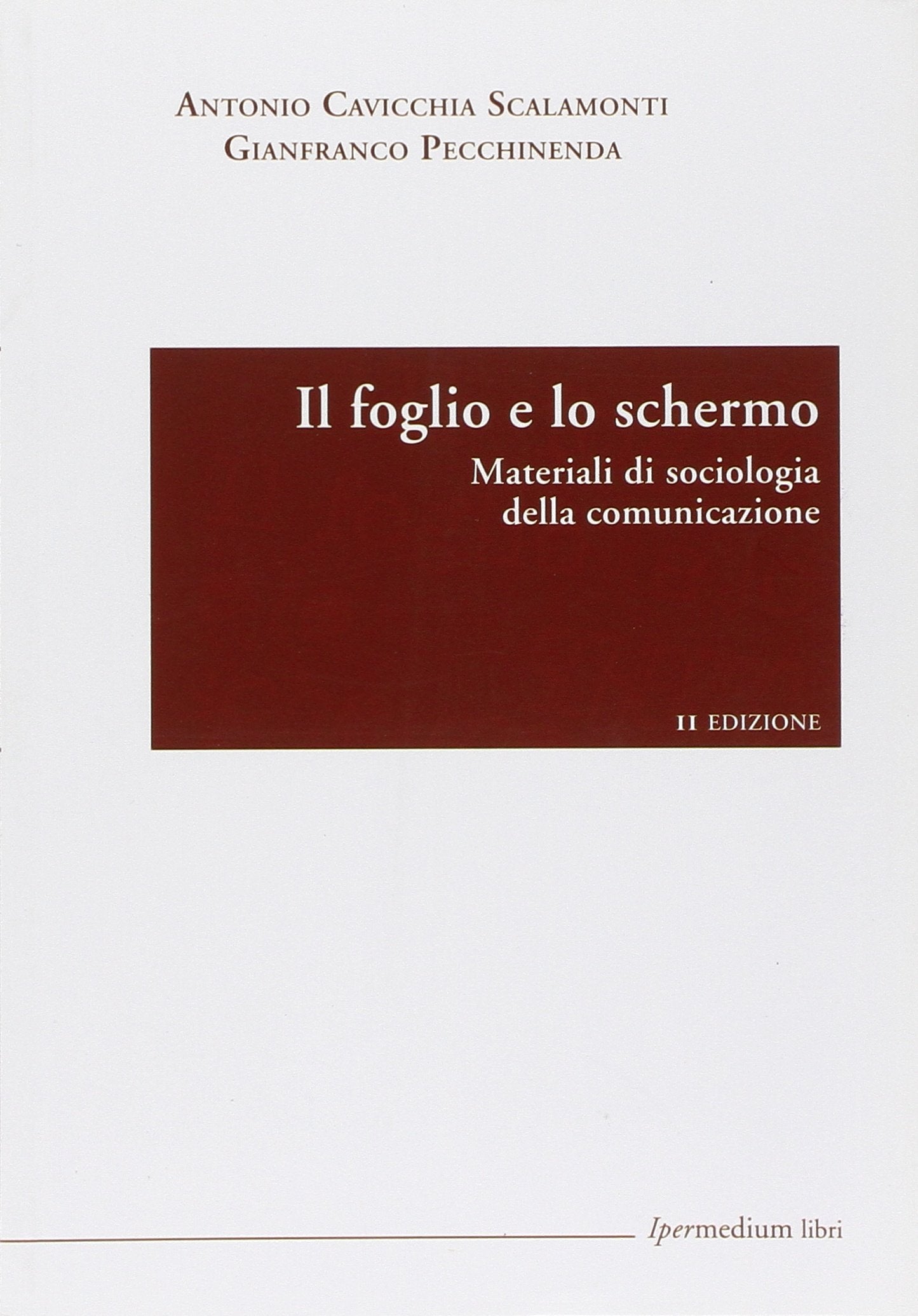 Il foglio e lo schermo book