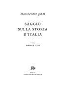 Saggio sulla storia d'Italia (Varia) Politics & History