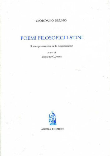 Poemi filosofici latini book