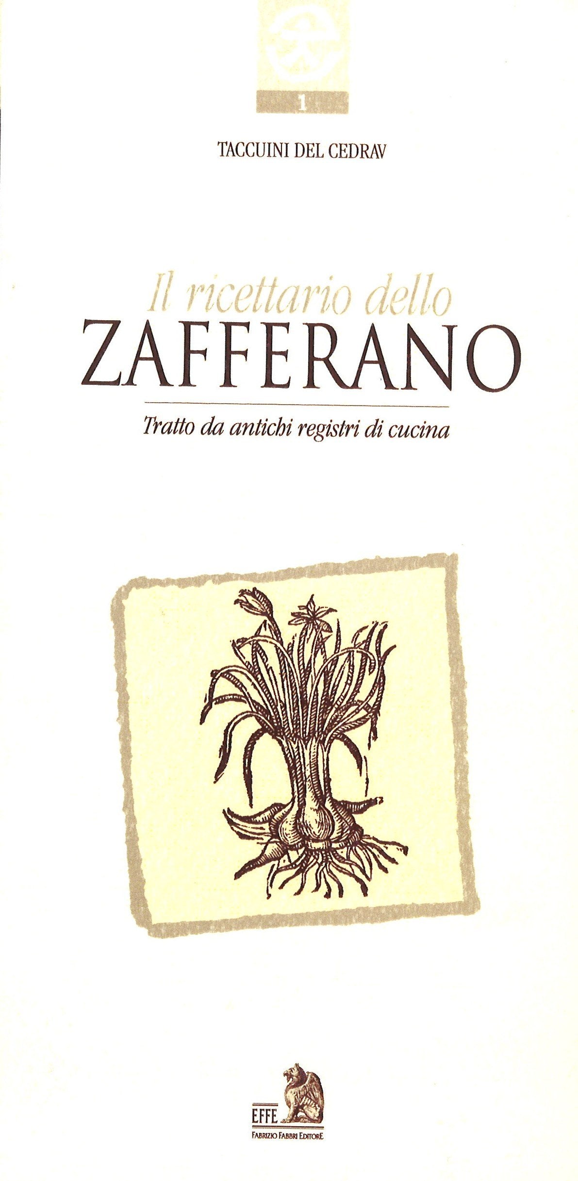 Il ricettario dello zafferano. Tratto da antichi registri di cucina book