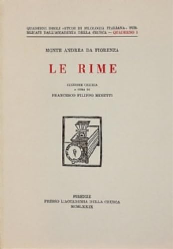 I sonetti di Maestro Rinuccino da Firenze (Quaderni degli Studi di filol. italiana) Poetry