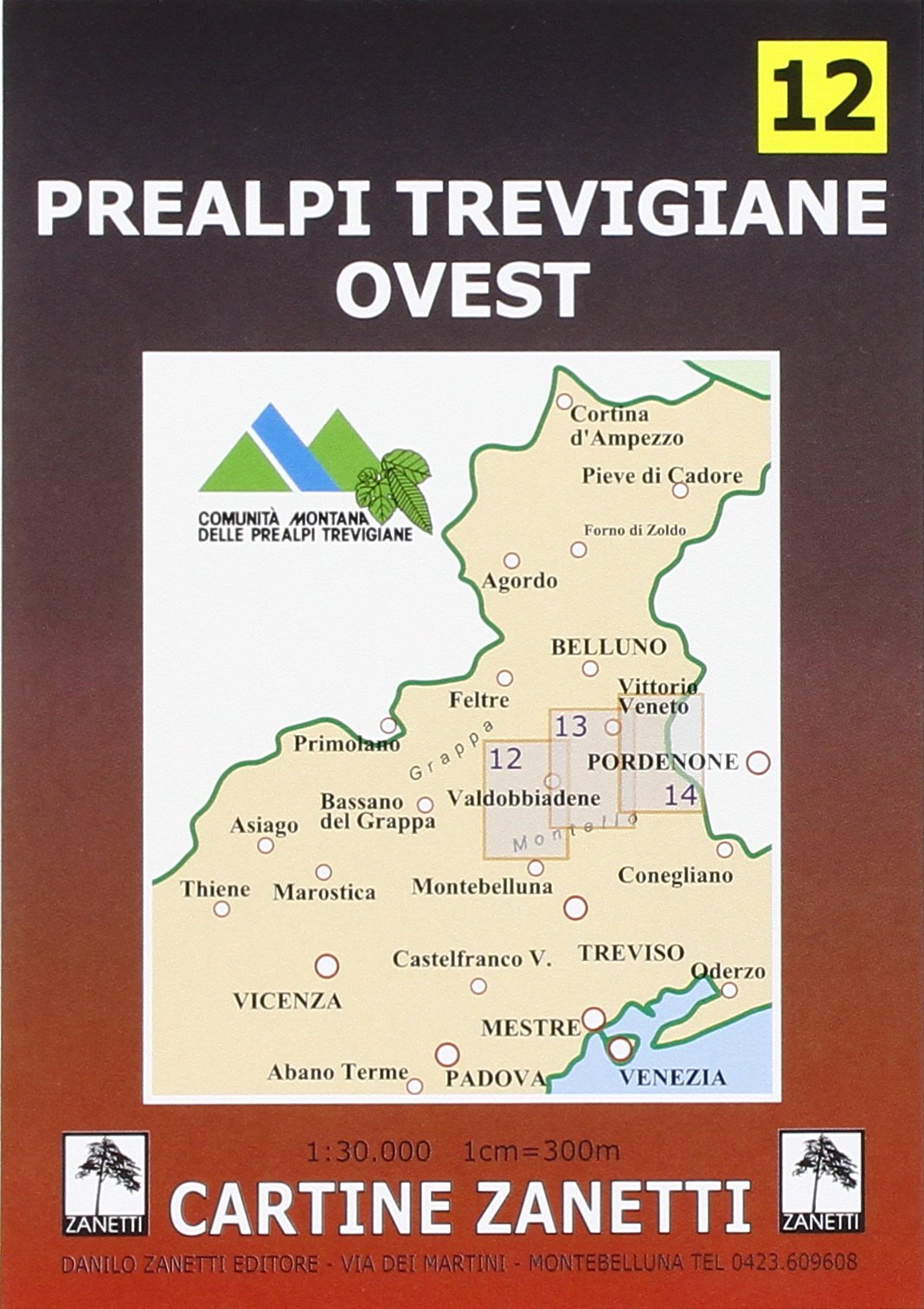 Prealpi trevigiane ovest 1:30.000 Leisure & Fun
