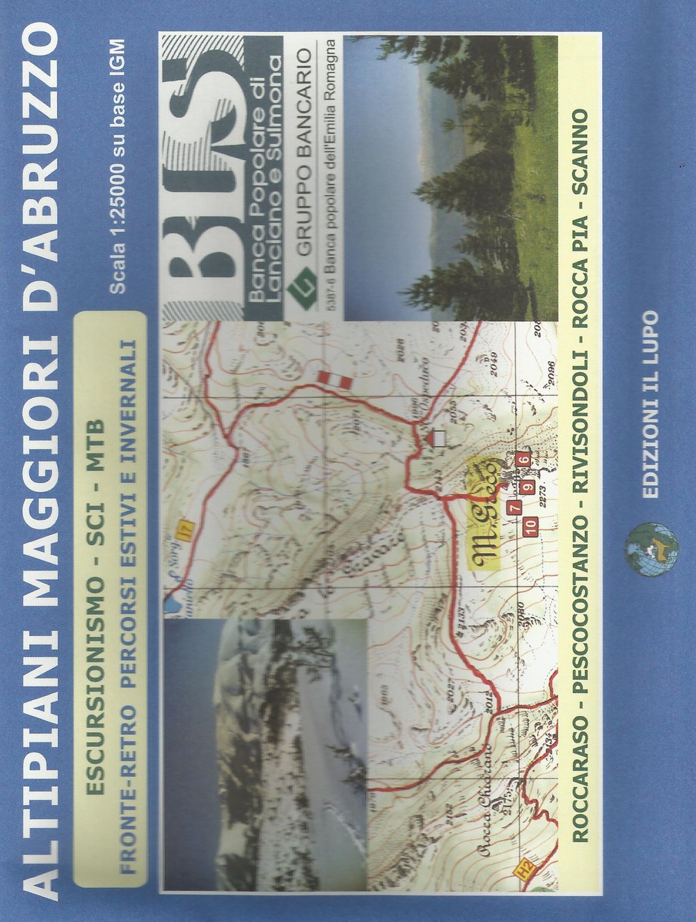 Altipiani maggiori d'Abruzzo. Escursionismo, sci, MTB. Carta escursionistica 25:000 Leisure, Home & Garden