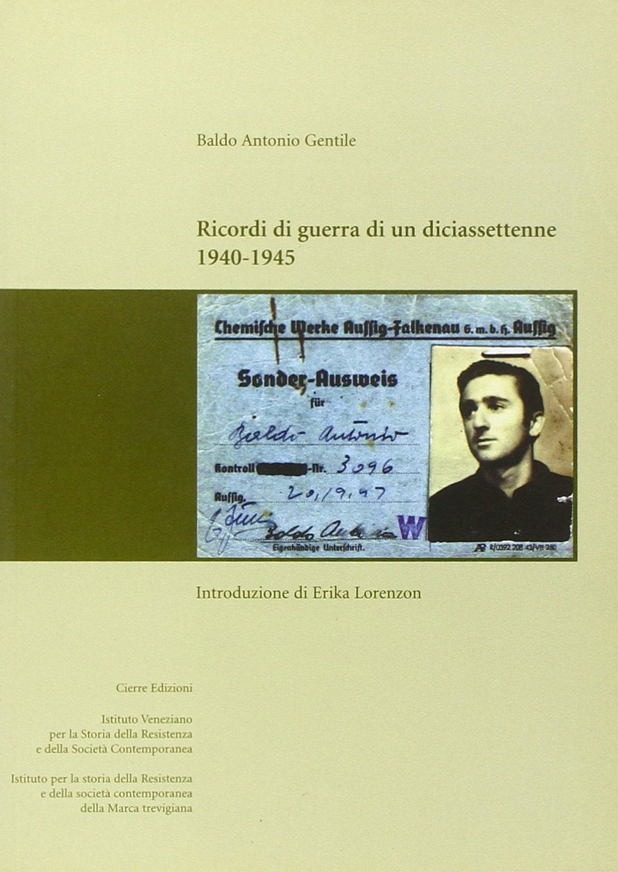 Ricordi di guerra di un diciassettenne 1940-1945 book