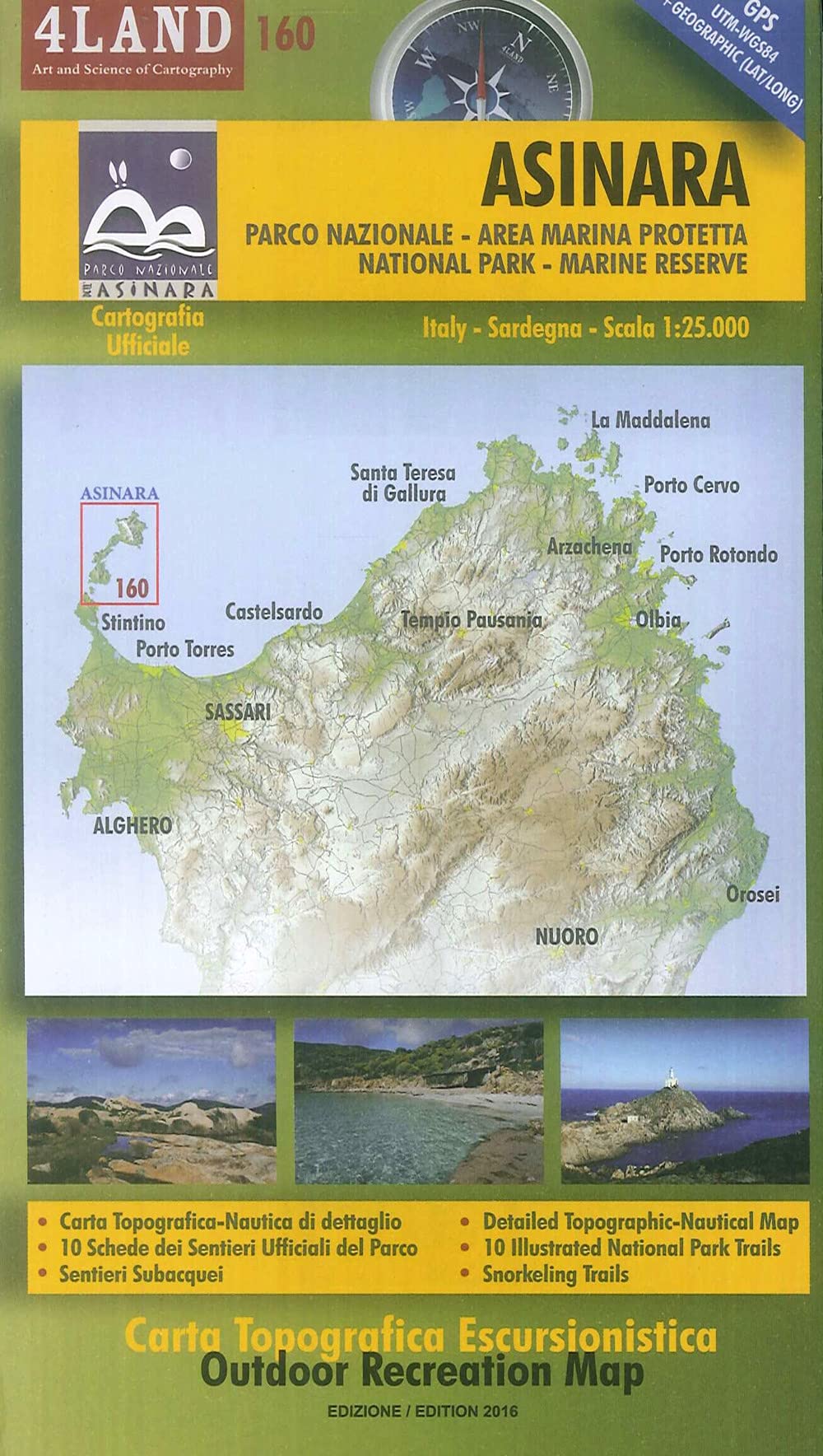 Asinara. Parco nazionale. Area marina protetta, natinal park, marine reserve. Carta topografica-escursionistica 1:25.000. Ediz. italiana, inglese e tedesca Leisure, Home & Garden