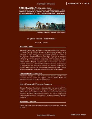 temilavoro.it - Volume 4-2012: internet sinopsys of labour law and social security law Law