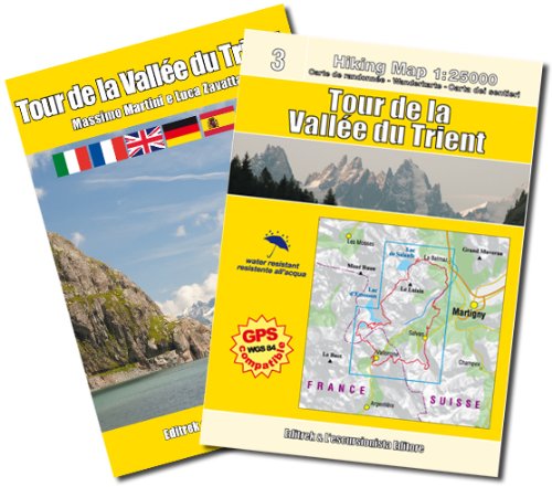 Tour de la Vallée du Trient 1:25.000 Wanderkarte GPS compatible mit Wanderführer Leisure, Home & Garden