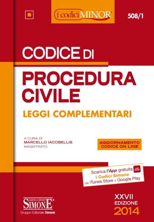 Codice di procedura civile. Leggi complementari. Ediz. minor (I Codici Simone minor) Law