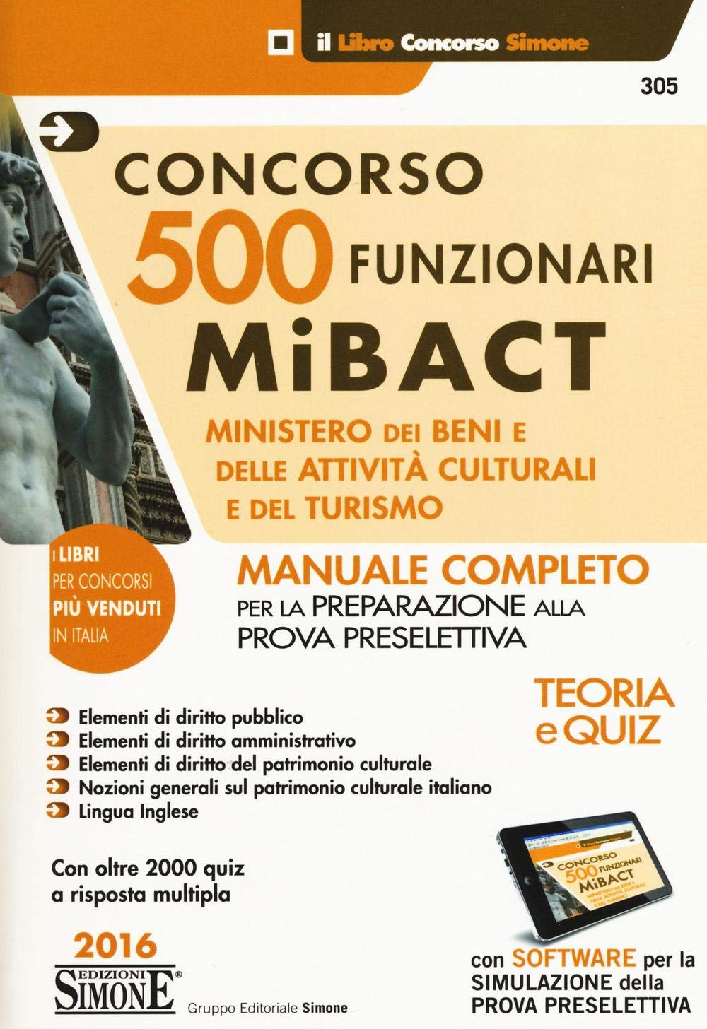 Concorso 500 Funzionari MIBACT - Ministero dei Beni e delle Attività Culturali e del Turismo book
