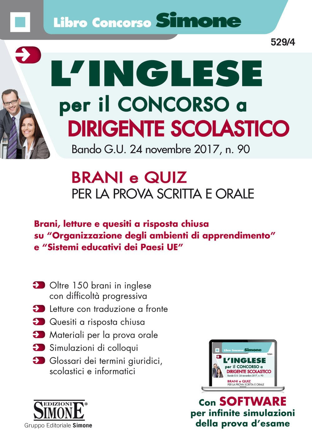 L'Inglese per il Concorso a Dirigente Scolastico - Brani e Quiz per la prova scritta e orale (Il libro concorso) Education & Training