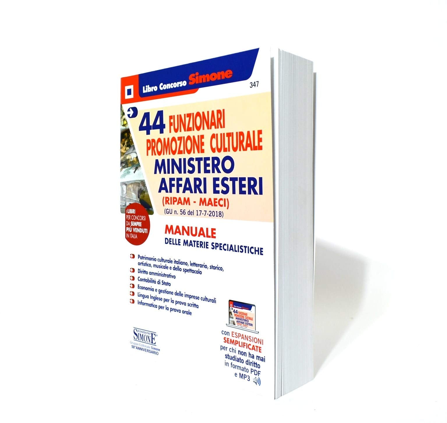 44 funzionari promozione culturale Ministero Affari Esteri (Ripam - MAECI). Manuale delle materie specialistiche. (G.U. n. 56 del 17-7-2018). Con aggiornamento online (Concorsi e abilitazioni) Social Sciences