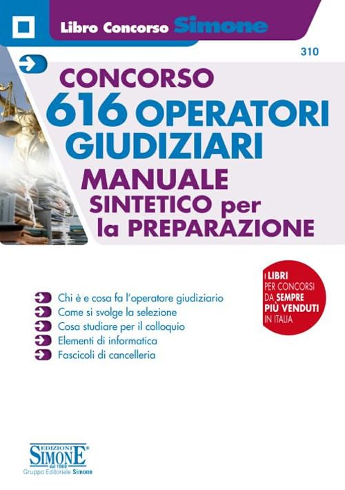 Concorso 616 Operatori Giudiziari - Manuale sintetico per la preparazione book