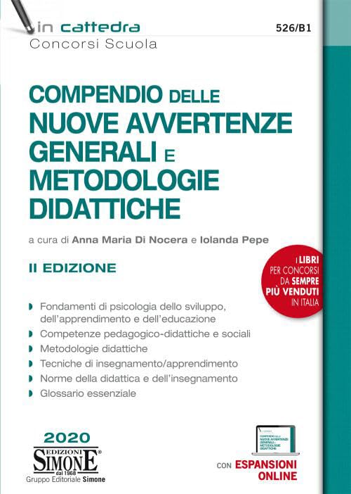 Compendio delle nuove Avvertenze Generali e Metodologie didattiche (In cattedra) Education & Training