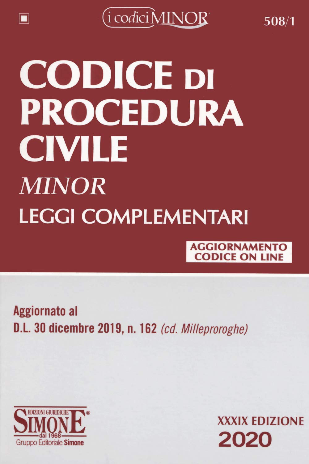 Codice di procedura civile. Leggi complementari. Ediz. minor. Con Contenuto digitale per download e accesso online (I Codici Simone minor) Law