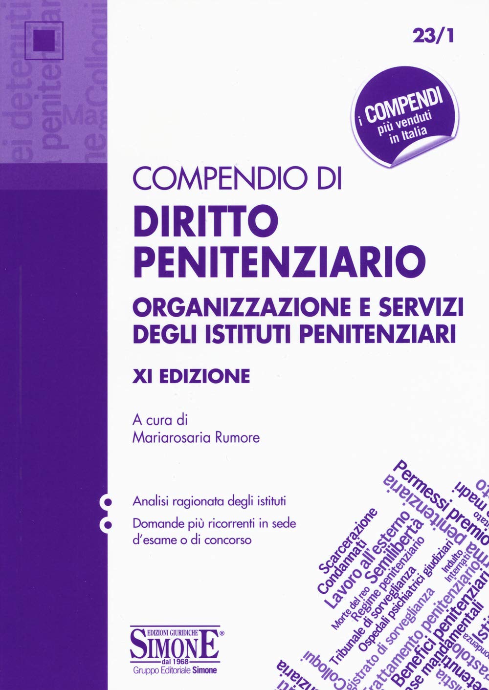 Compendio di diritto penitenziario. Organizzazione e servizi degli istituti penitenziari Law